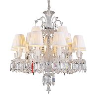 люстра baccarat 10+5 от delight collection белая/прозрачная/ хром в Кирове