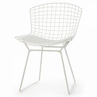 стул bertoia side кожаный standart белый в Кирове