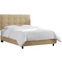 кровать двуспальная 160х200 бежевая alice tufted beige в Кирове