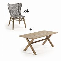 комплект мебели pack 621 brilliant стол + 4 стула от la forma (ex julia grup) в Кирове
