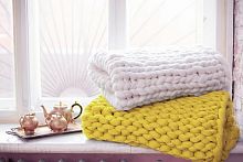 плед нежность жёлтый большой в Кирове