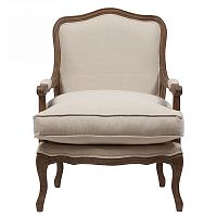 кресло мягкое с подлокотниками бежевое louisa bergere chair в Кирове