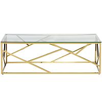 стол журнальный h-bridge gold 120*60*40см золотой в Кирове