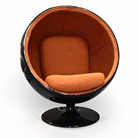 кресло ball chair черно-коричневое в Кирове