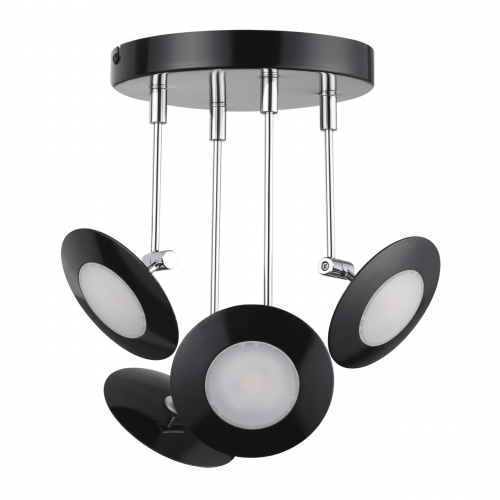 потолочная светодиодная люстра odeon light uliss 3811/28cl черная в Кирове