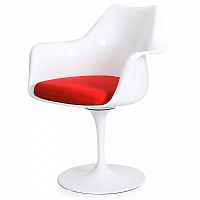 стул eero saarinen style tulip armchair красная подушка в Кирове