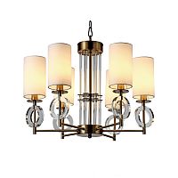 люстра felton 6 от delight collection белая/прозрачная/латунь в Кирове