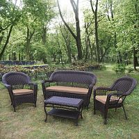 плетеный диван с креслами и столиком для отдыха на 4 персоны jilos в Кирове