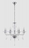 подвесная люстра crystal lux monica sp8 chrome/transparent в Кирове