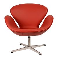 кресло arne jacobsen style swan chair красное в Кирове